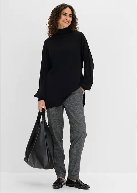 Maglione a collo alto in misto viscosa, bonprix