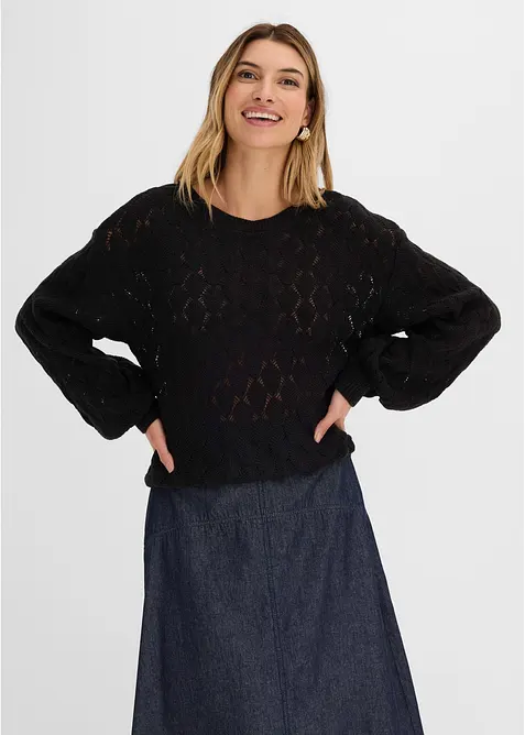 Maglione traforato, bonprix