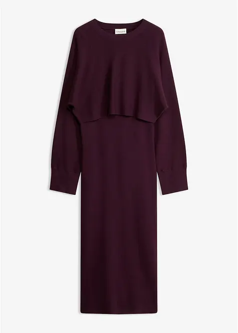 Abito in maglia e maglione abbinato (set 2 pezzi), bonprix
