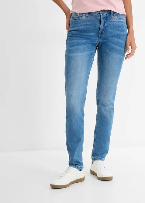 Jeans elasticizzati straight, vita media, bonprix