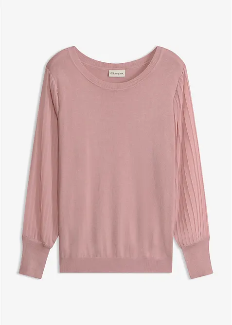 Maglione in filato fine di misto viscosa morbido, bonprix