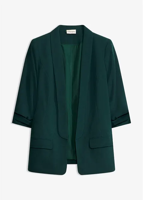 Blazer lungo con maniche drappeggiate, bonprix
