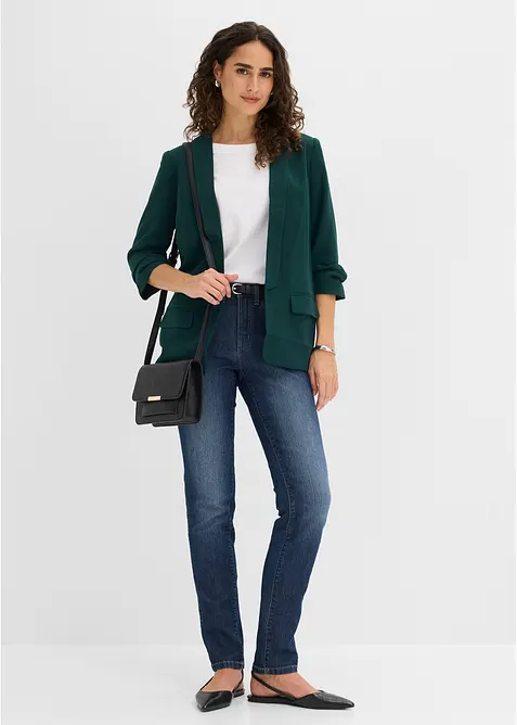 Blazer lungo con maniche drappeggiate, bonprix