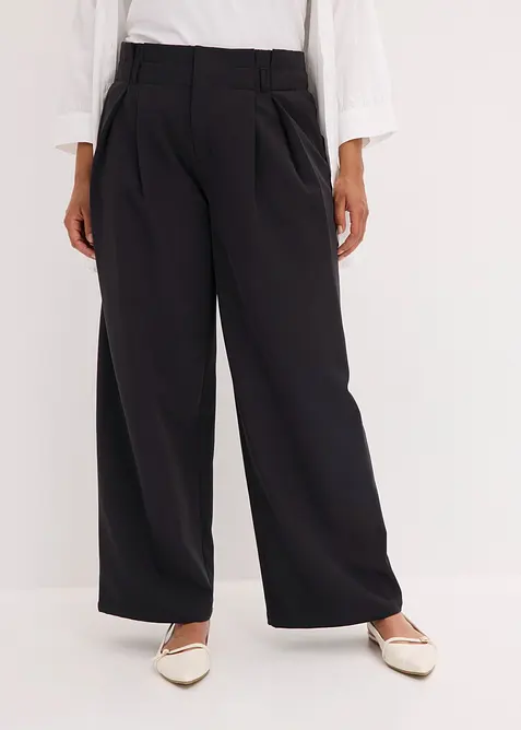 Pantaloni con pinces e vita comoda, bonprix