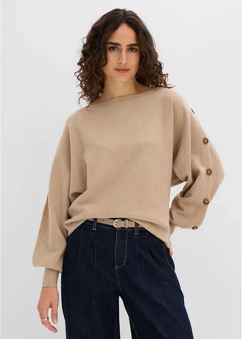 Maglione con bottoni decorativi, bonprix