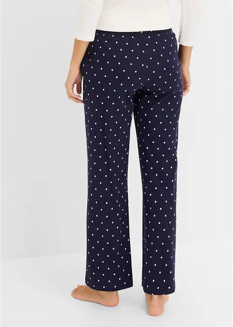 Pantaloni da pigiama lunghi in puro cotone (pacco da 2), bonprix