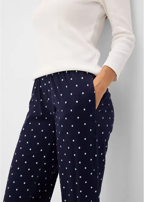 Pantaloni da pigiama lunghi in puro cotone (pacco da 2), bonprix