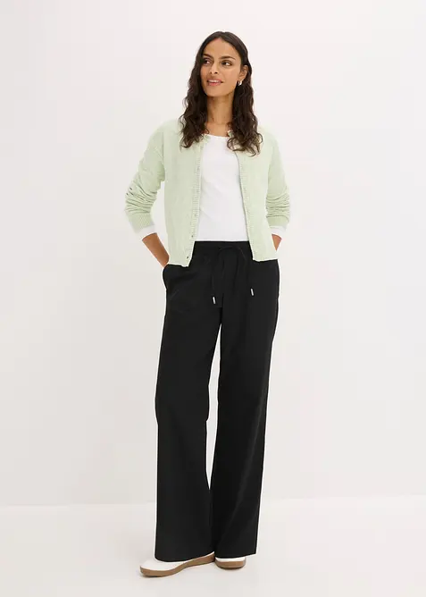 Pantaloni larghi in misto viscosa, bonprix