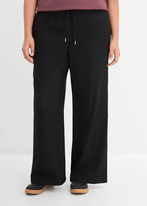 Pantaloni larghi in misto viscosa, bonprix