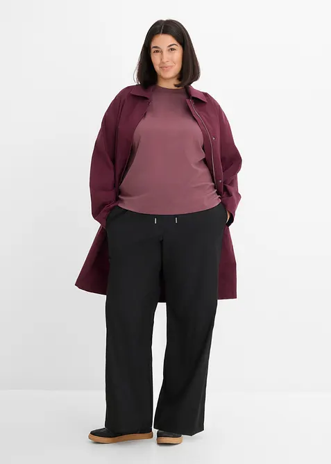 Pantaloni larghi in misto viscosa, bonprix