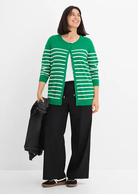 Cardigan in filato fine di misto viscosa morbido, bonprix