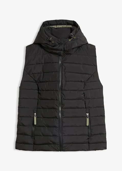 Gilet trapuntato con cappuccio, bonprix