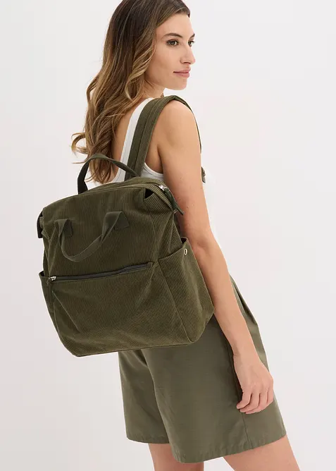 Zaino in stile velluto a coste, bonprix