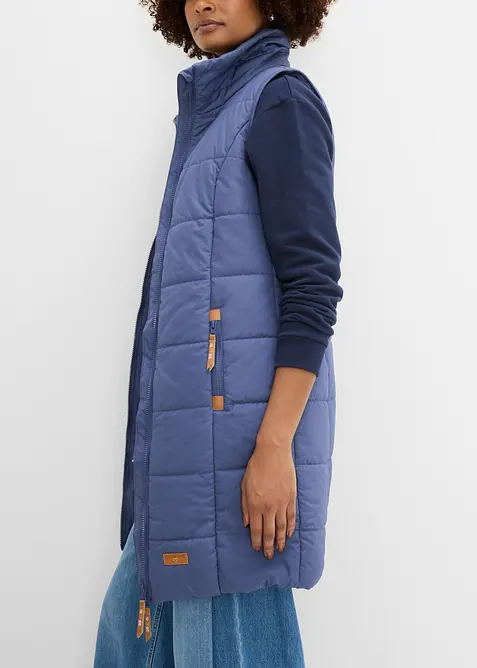 Gilet lungo a collo alto, bonprix
