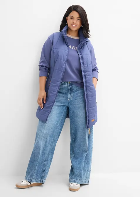 Gilet lungo a collo alto, bonprix