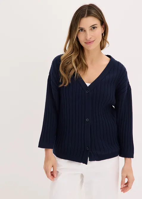 Cardigan in misto viscosa, bonprix