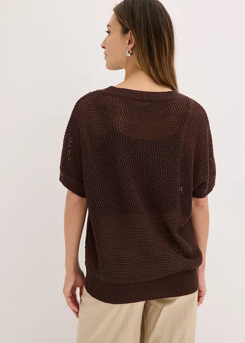 Maglione oversize in misto cotone, bonprix