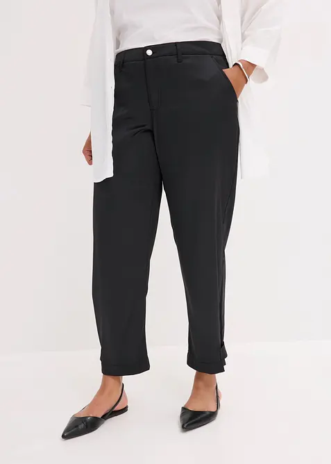 Pantaloni barrel in satin fluente, bonprix