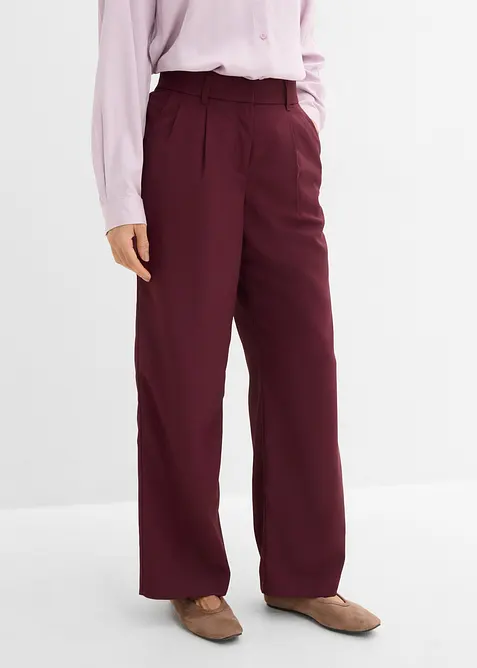 Pantaloni con elastico in vita e trama twill, bonprix