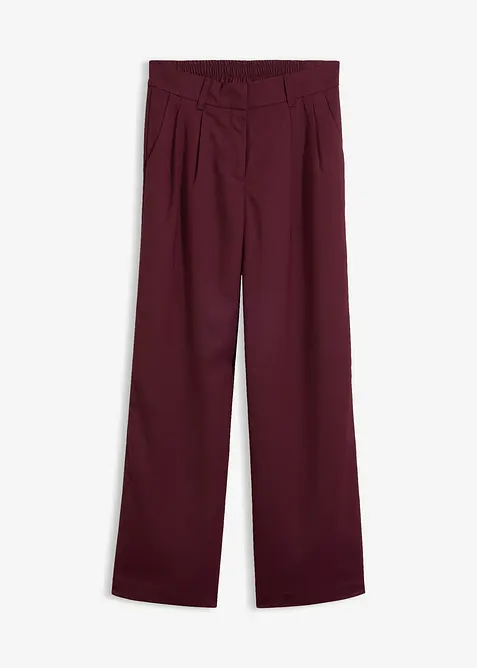 Pantaloni con elastico in vita e trama twill, bonprix