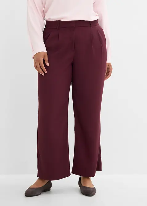 Pantaloni con elastico in vita e trama twill, bonprix