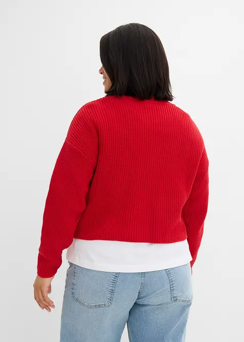 Maglione in filato grosso di puro cotone, bonprix