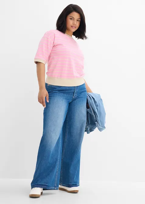 Felpa ampia in misto cotone, bonprix