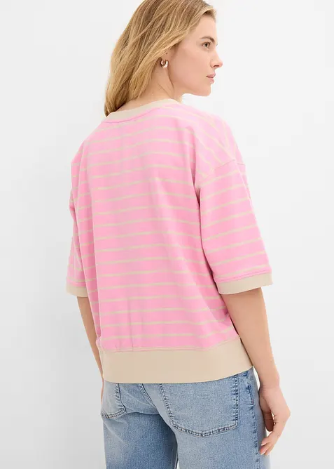 Felpa ampia in misto cotone, bonprix