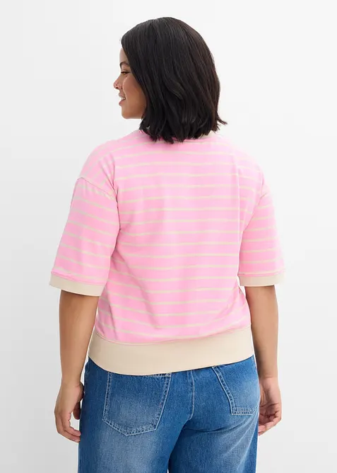Felpa ampia in misto cotone, bonprix