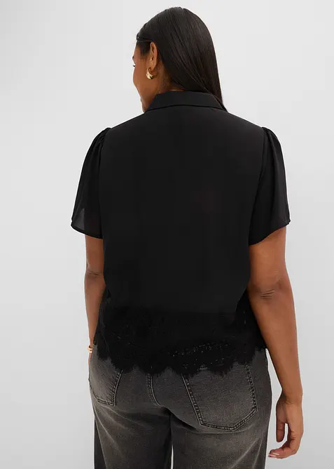 Blusa con pizzo, bonprix