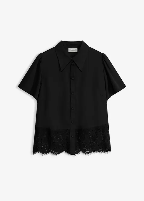 Blusa con pizzo, bonprix