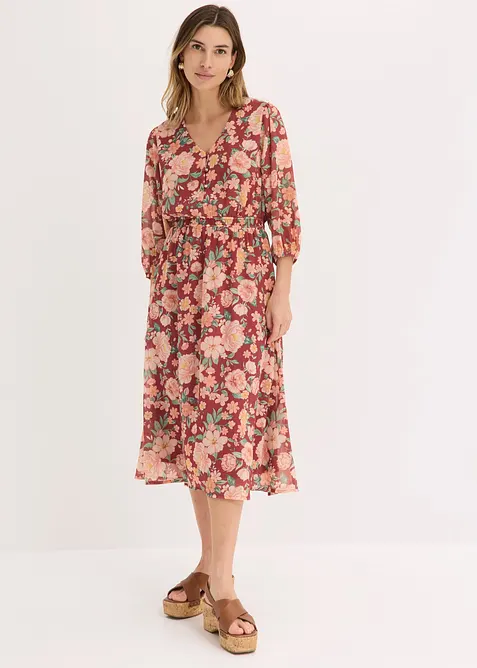 Abito  svasato in chiffon, bonprix
