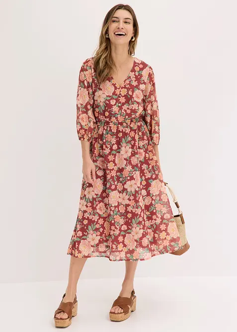 Abito  svasato in chiffon, bonprix