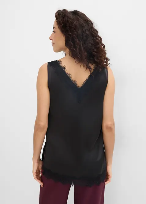 Top in pizzo con scollo a V, bonprix