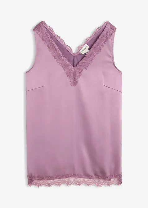 Top in pizzo con scollo a V, bonprix
