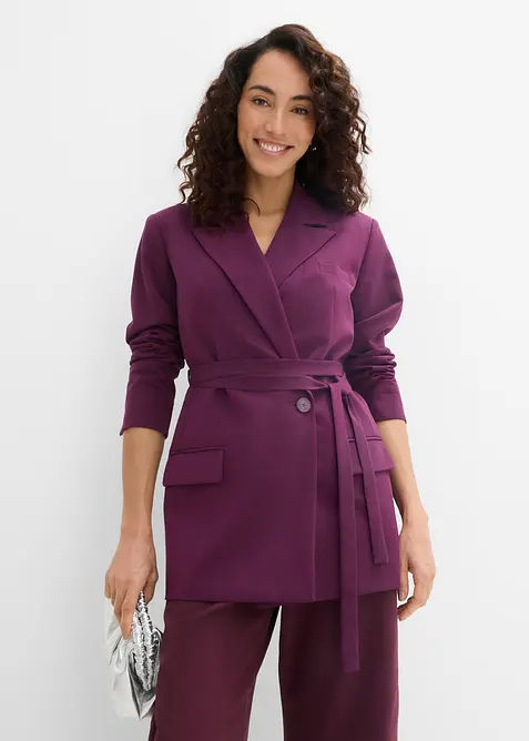 Blazer con cintura da annodare, bonprix