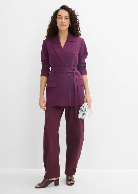 Blazer con cintura da annodare, bonprix