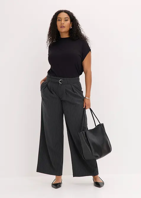 Pantaloni larghi con pinces, bonprix