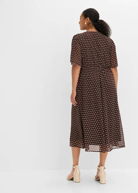 Abito midi in satin fluido, bonprix