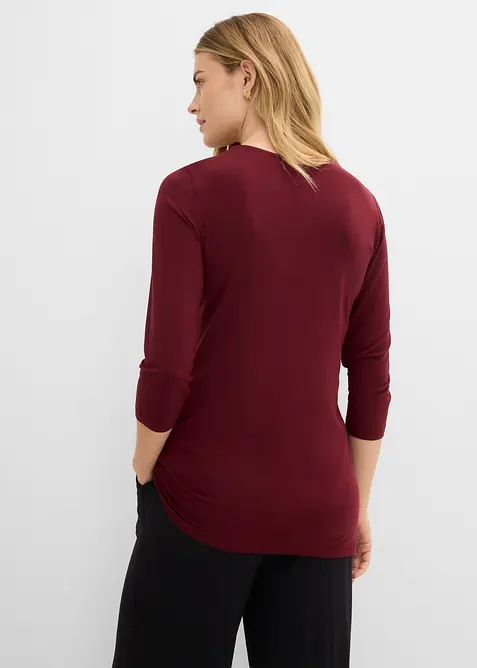 Maglia lunga in morbido misto viscosa con doppio strato frontale (pacco da 2), bonprix