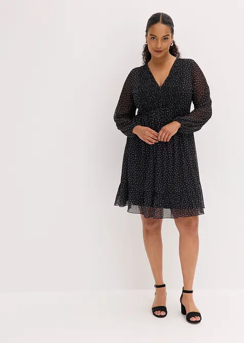 Abito in jersey con  fine mesh, bonprix