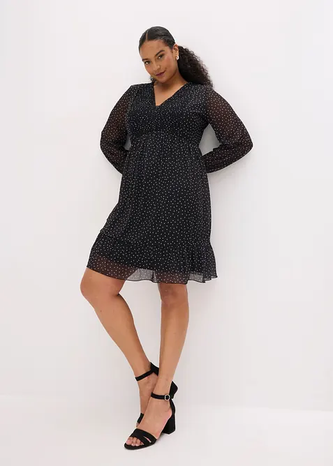 Abito in jersey con  fine mesh, bonprix