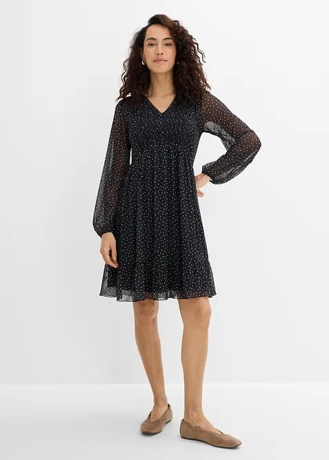 Abito in jersey con  fine mesh, bonprix