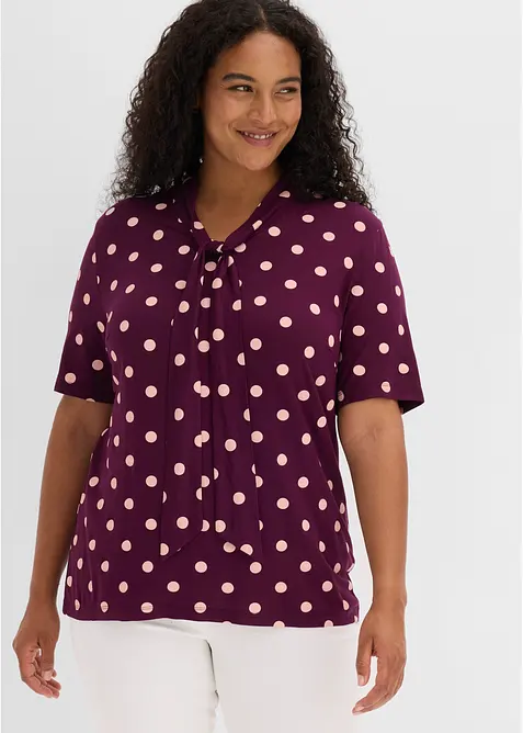 Maglia con fiocco al collo, bonprix