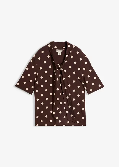 Maglia con fiocco al collo, bonprix