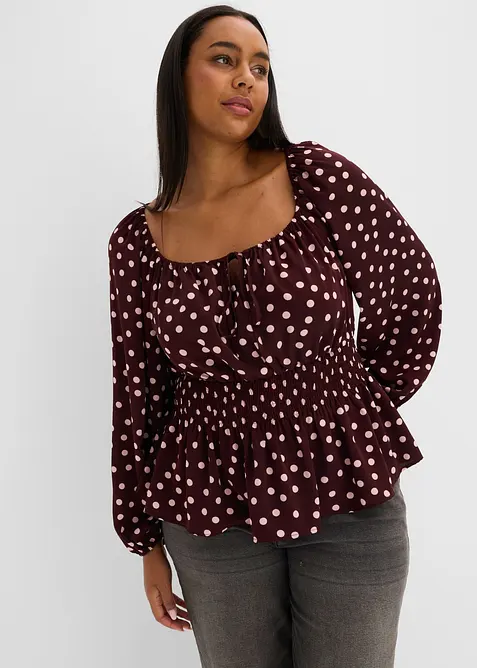 Blusa in satin fluido, bonprix