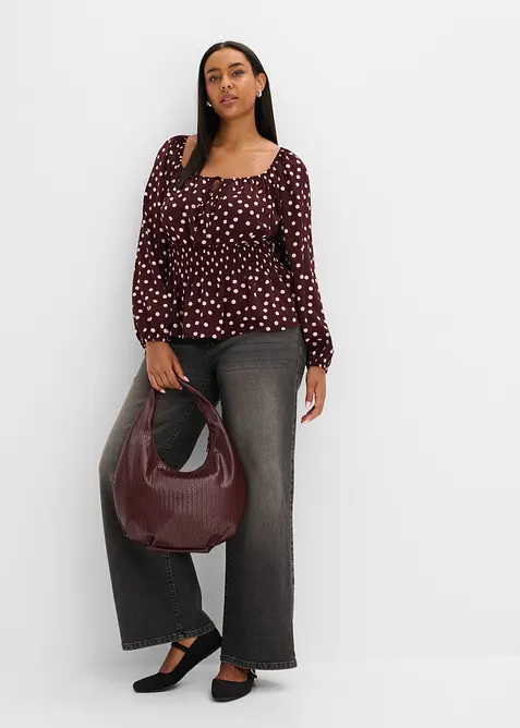 Blusa in satin fluido, bonprix