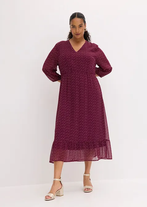 Abito lungo in chiffon, bonprix
