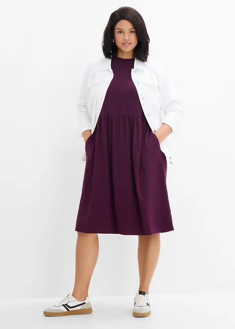 Abito in maglina di misto cotone ed elastan, bonprix