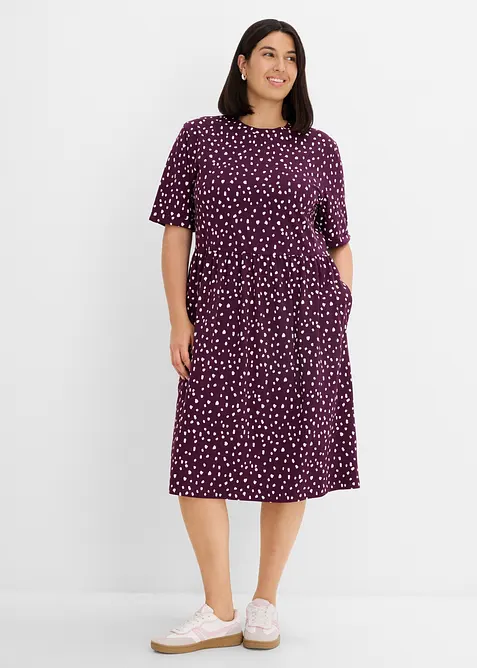 Abito in maglina di misto cotone ed elastan, bonprix